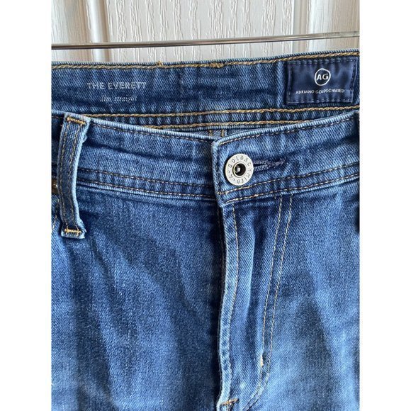 AG Adriano Goldschmied Size 31X32 The Everett Blue Jeans Slim Straight Leg Denim - Picture 3 of 4